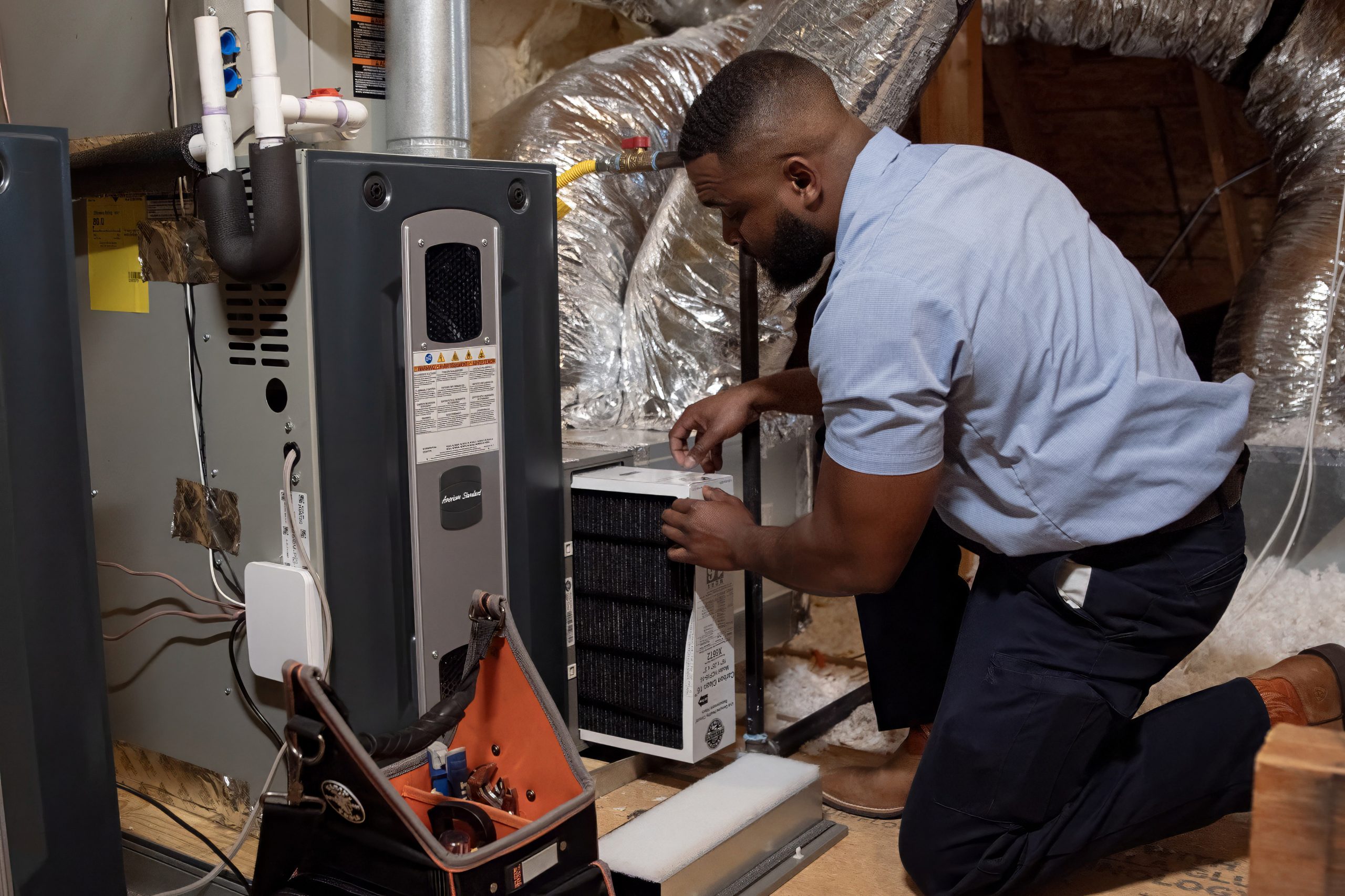 Written 21-point AC inspection report handed to homeowner